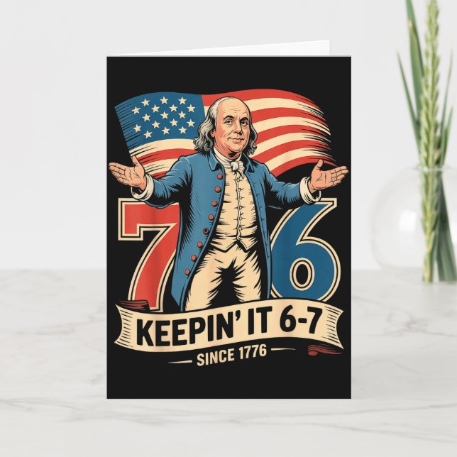 Carte Ben Franklin 67 Mème Garder Ça 7-6 Prof d'Histoire (Devant)
