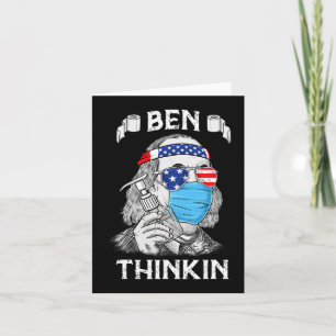 Carte Ben Thinkin 4 juillet Fun Benjamin Franklin Part