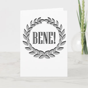 Carte Bene ! Le bon travail !