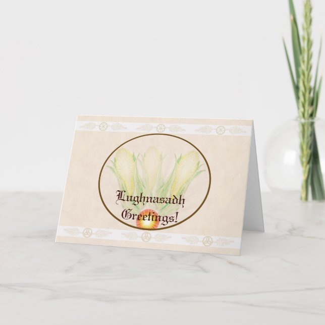 Carte Bénédiction À Lughnasadh Pagan Witch Wicca Triquet (Devant)