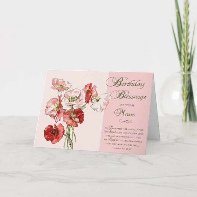 Carte Bénédiction d'anniversaire à une maman spéciale (Devant)