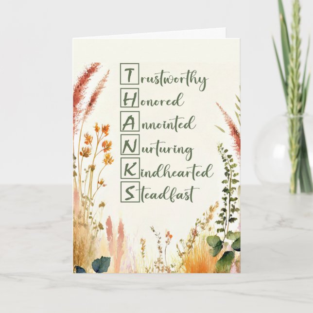 Carte Bénédiction de jour de reconnaissance du clergé Mo (Devant)