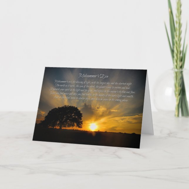 Carte Bénédiction de la veille de la Saint-Jean Solstice (Devant)