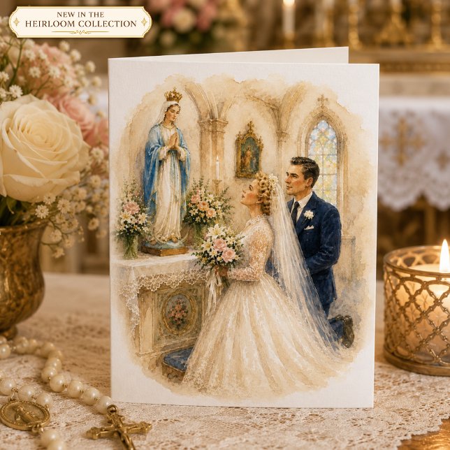 Carte Bénédiction de mariage catholique Autel de la Mère (Créateur téléchargé)