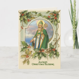 Carte Bénédiction de Noël irlandaise de la Saint-Patrick