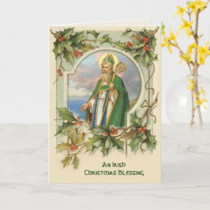 Carte Bénédiction de Noël irlandaise de la Saint-Patrick