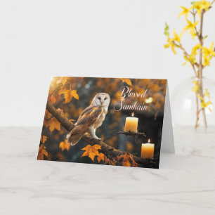 Carte Bénédiction de Samhain avec une belle image mystiq