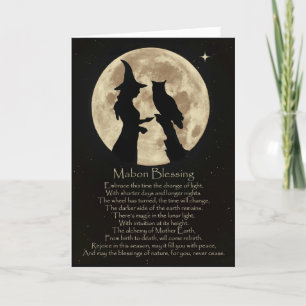Carte Bénédiction de Wicca Pagan Mabon Automne Équinoxe