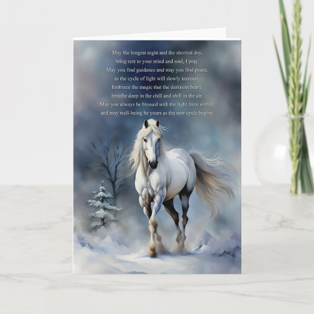 Carte Bénédiction du cheval du solstice d'hiver dans la  (Devant)
