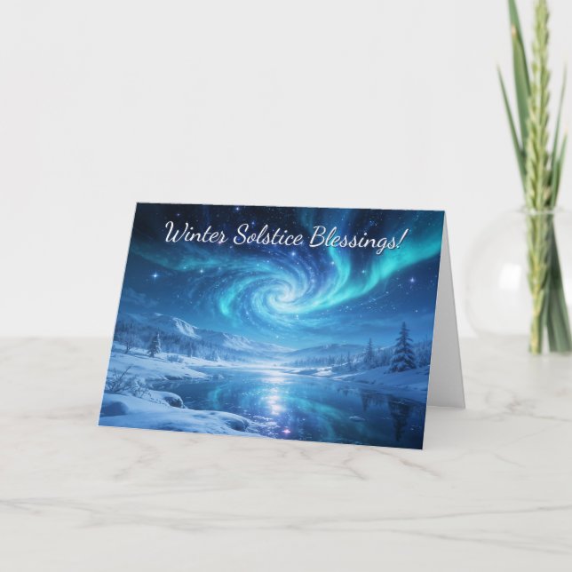 Carte Bénédiction du solstice d'hiver Ciel de nuit de Yu (Devant)