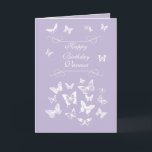 Carte Bénédiction irlandaise de joyeux anniversaire de<br><div class="desc">La beauté sensible des papillons crée une belle carte d'anniversaire.  Une bénédiction irlandaise est sur l'intérieur de la carte du côté gauche.  Vous pouvez customiser,  personnaliser et supprimer le texte l'un des.</div>