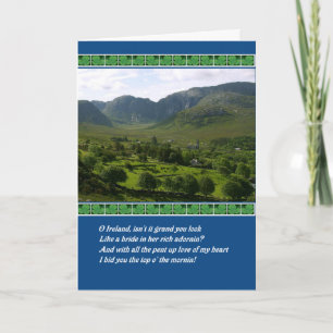 Carte Bénédiction irlandaise de l'Irlande du jour de St