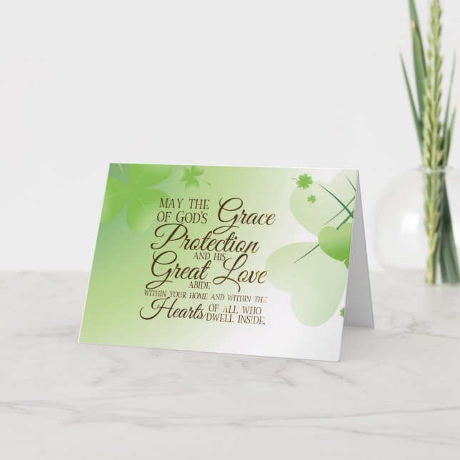 Carte Bénédiction Irlandaise Que la grâce de Dieu vous p (Devant)