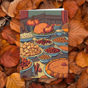 Carte Bénédictions de bon thanksgiving et d'automne