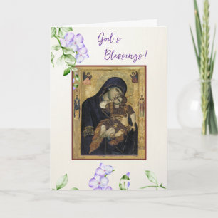 Carte Bénédictions de Dieu Théotokos Anniversaire de l'E