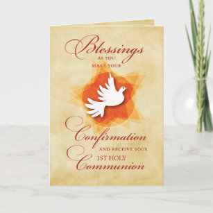 Carte Religieuse Pour Confirmation - Souhaits "Joies Et Bénédictions" Pour Filles - Neuf