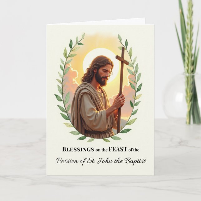 Carte Bénédictions de la fête de la Passion de saint Jea (Devant)