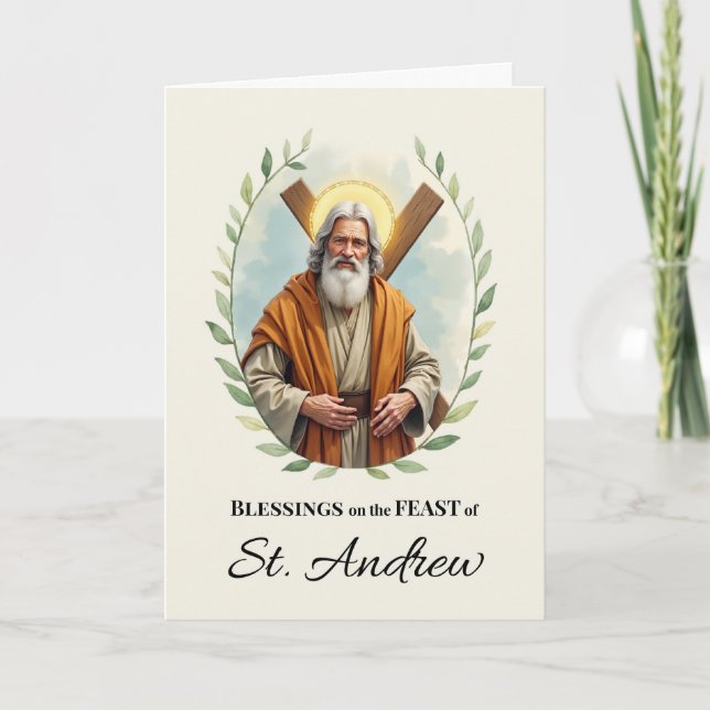 Carte Bénédictions de la fête de la Saint-André, Couronn (Devant)