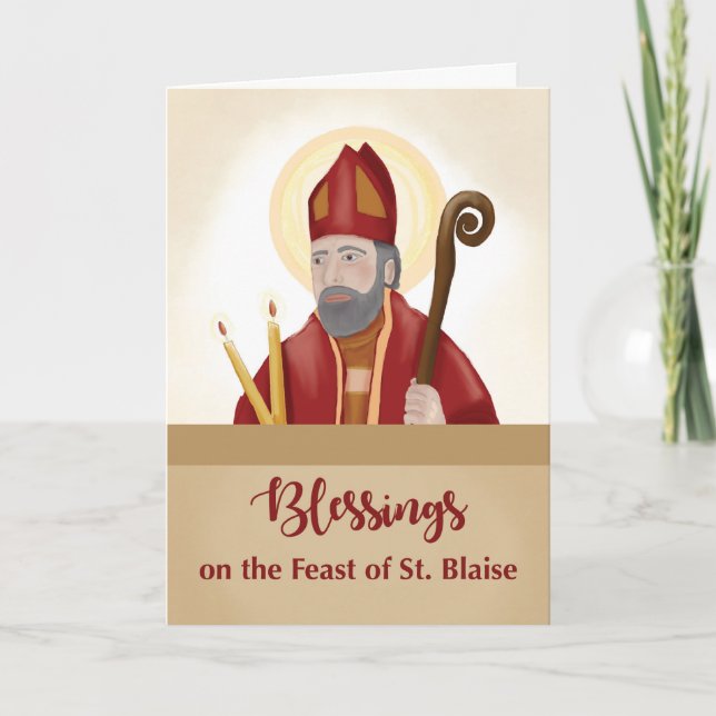 Carte Bénédictions de la fête de la Saint-Blaise (Devant)