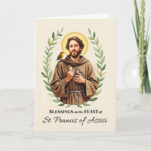 Carte Bénédictions de la fête de Saint François d'Assise