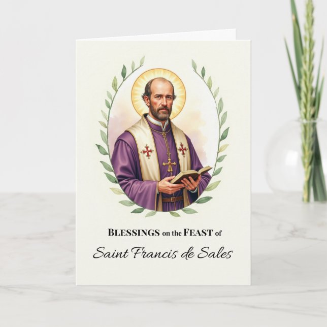 Carte Bénédictions de la fête de Saint François de Sales (Devant)