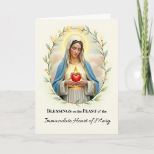Carte Bénédictions de la Fête du Cœur Immaculé de Marie