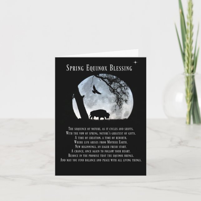 Carte Bénédictions de l'équinoxe de printemps inspirées  (Devant)