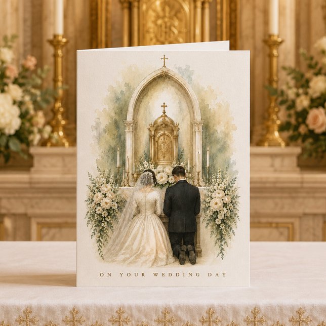 Carte Bénédictions de mariage catholique Héritage (Créateur téléchargé)