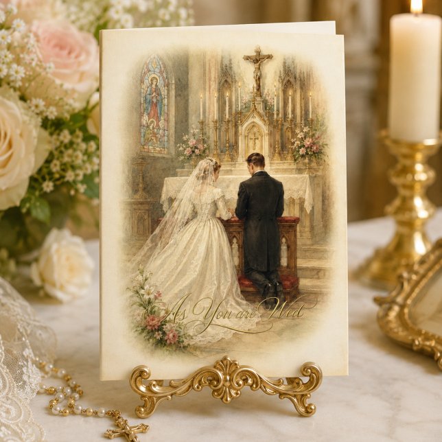Carte Bénédictions de mariage catholique pour la mariée  (Créateur téléchargé)
