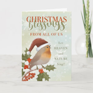 Carte Bénédictions de Noël de nous tous