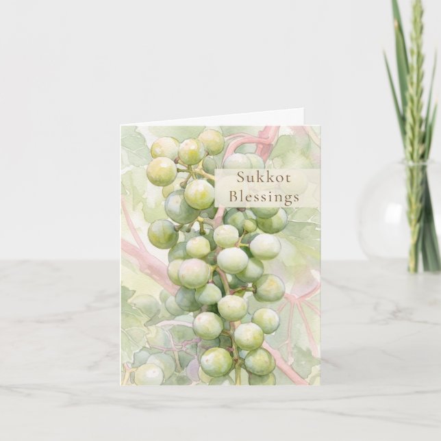 Carte Bénédictions de raisin de Souccot (Devant)