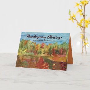 Carte Bénédictions de Thanksgiving Lac d'Automne Ephésie