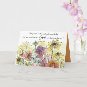 Carte Bénédictions d'été Jardin de fleurs des Écritures