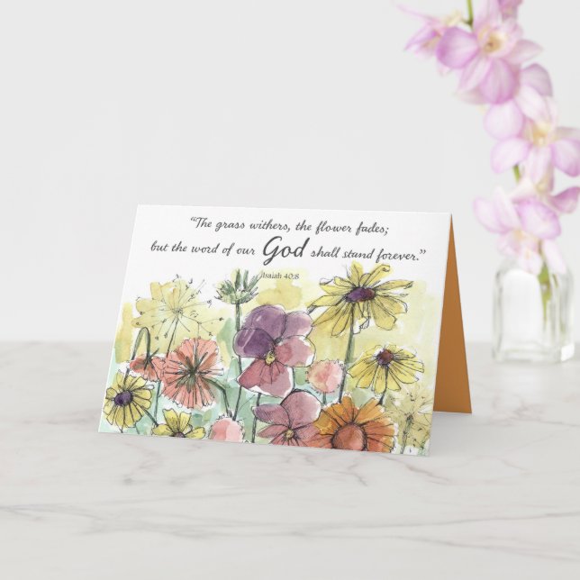 Carte Bénédictions d'été Jardin de fleurs des Écritures  (Orchidée)