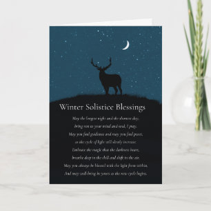 Carte Bénédictions du solstice d'hiver Poème des étoiles