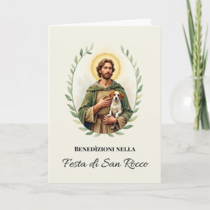 Carte Bénédictions lors de la Fête de Saint Roch Aquarel
