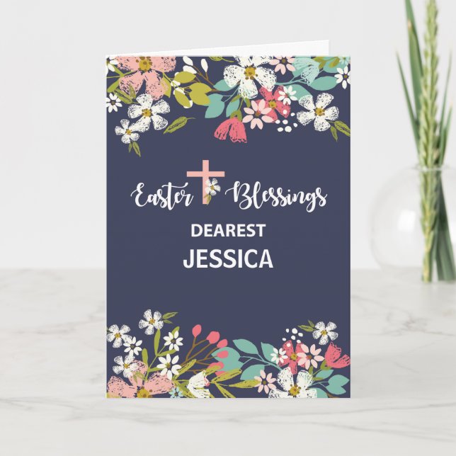 Carte Bénédictions nommées faites sur commande de Pâques (Devant)