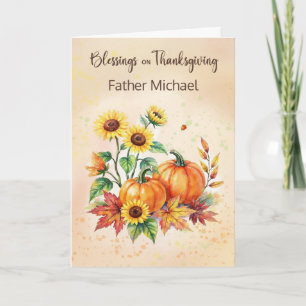 Carte Bénédictions personnalisées de prêtre pour Thanksg