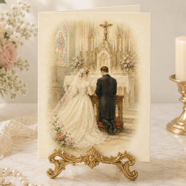 Carte Bénédictions traditionnelles de l'autel de mariage (Créateur téléchargé)