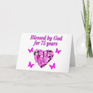 CARTE BÉNÉFICIÉ 75E ANNIVERSAIRE CONCEPTION FLORALE