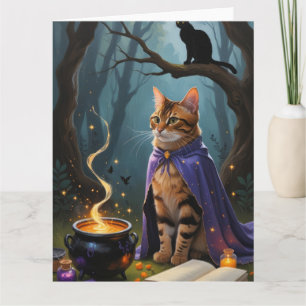 Carte Bengale Chat Whimsical Halloween Peinture