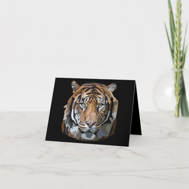 Carte Bengale Tigre main tiré Art numérique (Devant)