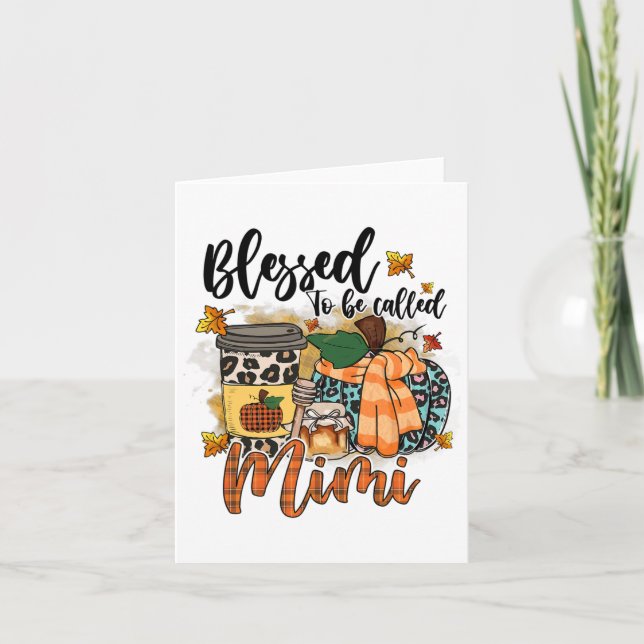 Carte Béni D'Être Appelé Mimi Fall Citrouille Thanksgivi (Devant)