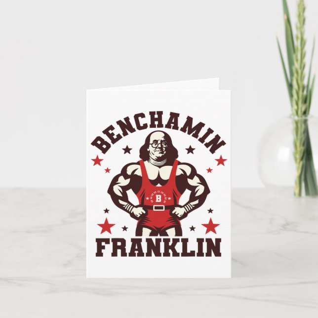 Carte Benjamin Benchamin Franklin Bench Press Bodybuildi (Devant)