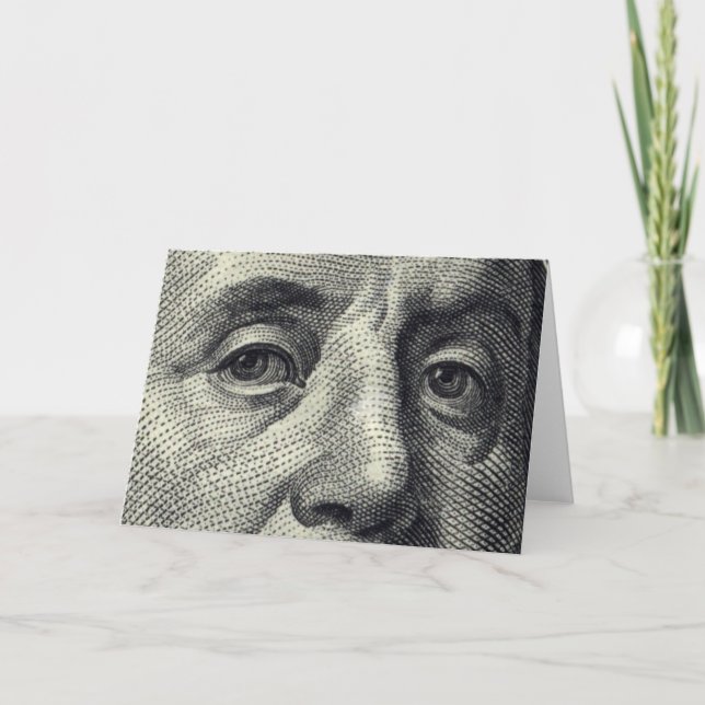 Carte Benjamin Franklin Saleting Card (Argent Inside) (Devant)