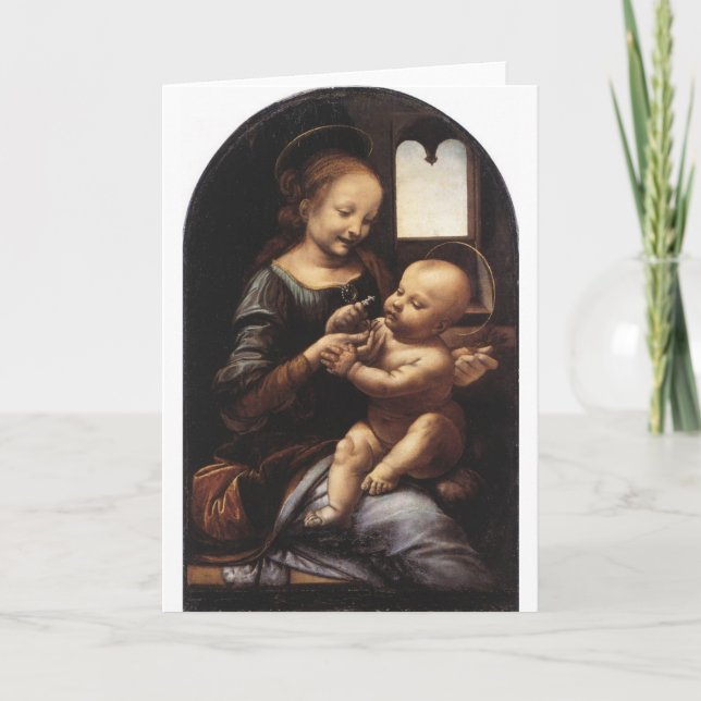 Carte Benois Madonna par Leonardo da Vinci circa 1478 (Devant)