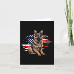 Carte Berger Allemand Drapeau États-Unis 4 Juillet Papa 