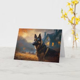 Carte Berger allemand Halloween effrayant