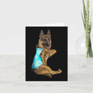 Carte Berger allemand J'aime maman Tattoo Chien Fête des
