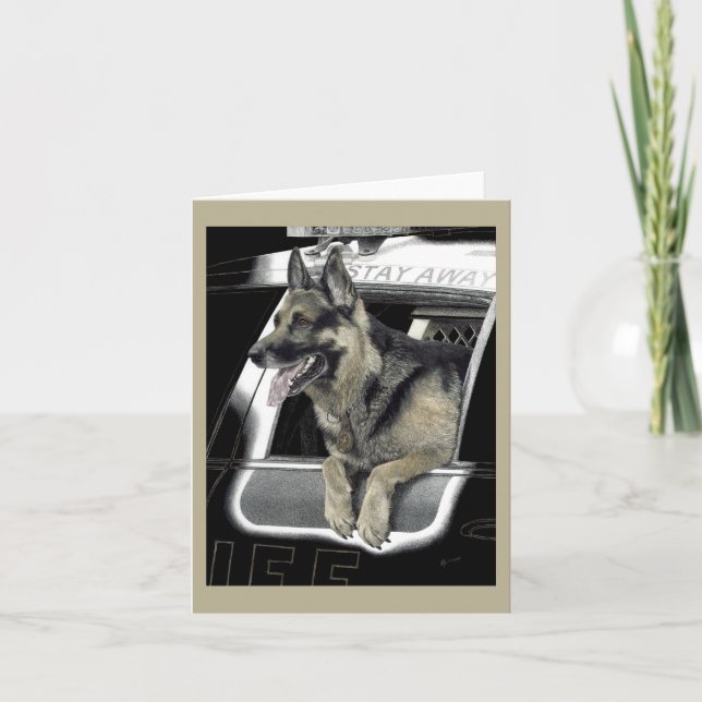 Carte berger allemande en service - "K9 Ronin" (Devant)